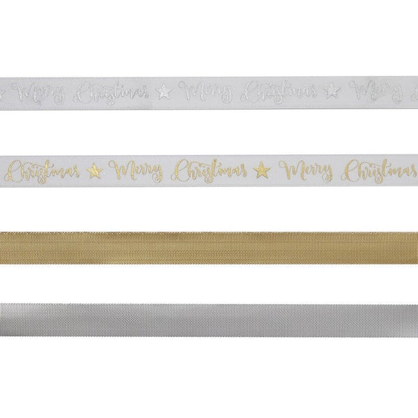 Merry Christmas Gold Foiled Ribbon Kit