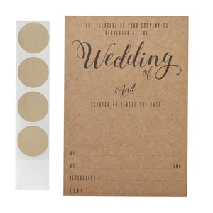 Kraft Wedding Invitations Scratch To Reveal