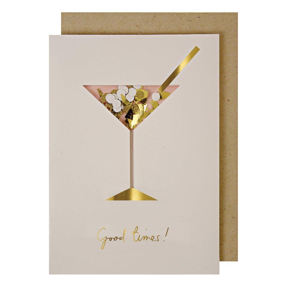 Cocktail Confetti Shaker Greeting Card