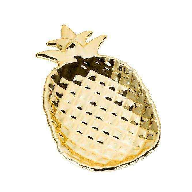Gold Ceramic Pineapple Dish