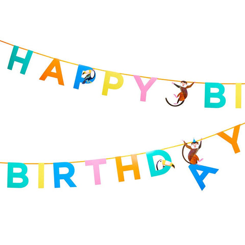 Happy Birthday - Party Animals Garland
