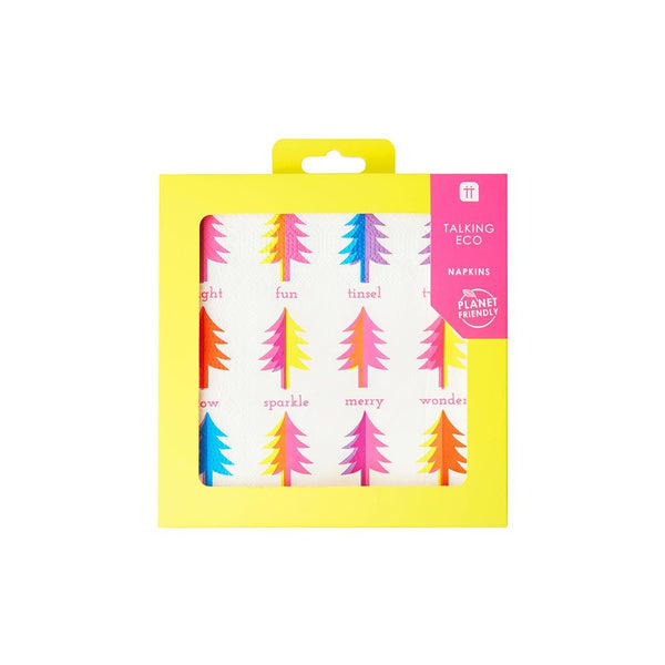 Planet Friendly - Bright Christmas Tree Paper Napkins