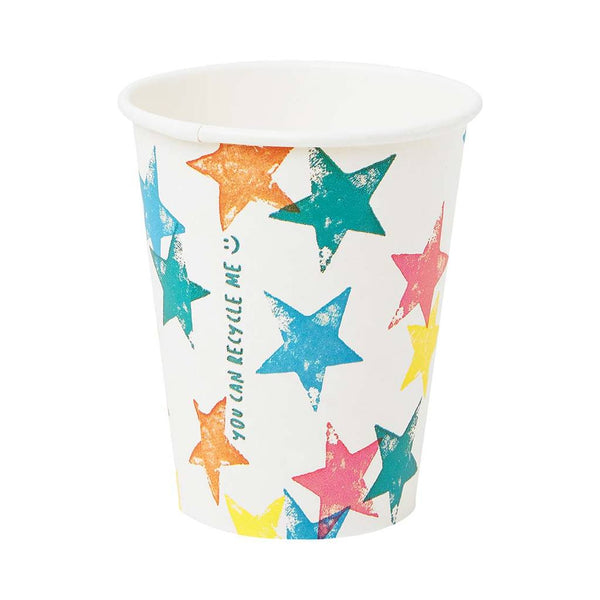 Rainbow Star Eco Paper Cups (8 Pack)
