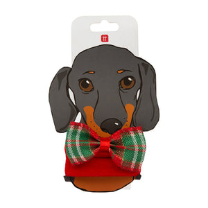 Christmas Tartan Pet Bow Tie