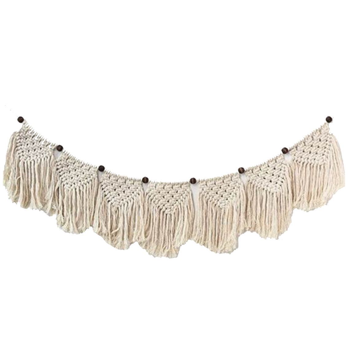 Cream Macrame Woven Garland