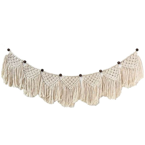 Cream Macrame Woven Garland