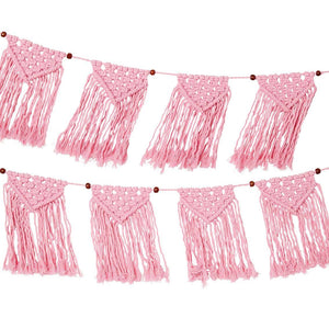 Pink Macrame Woven Garland