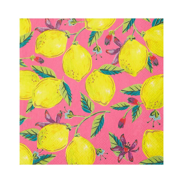 Pink Lemon Paper Napkins