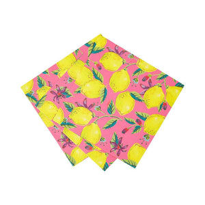 Pink Lemon Paper Napkins