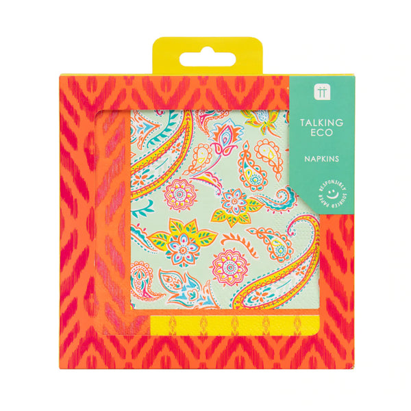 Paisley Print Paper Napkins