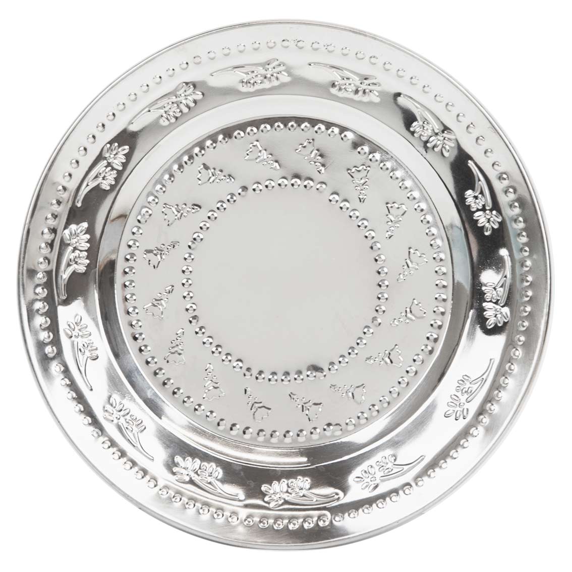 Stainless Steel Silver Dinner Plate