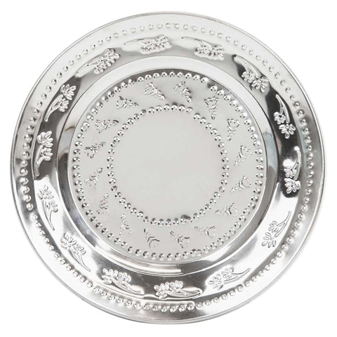 Stainless Steel Silver Dinner Plate