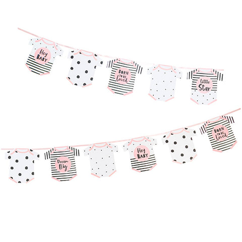 Pink Baby Romper Shaped Garland