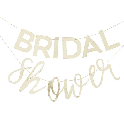 Gold Bridal Shower Bunting