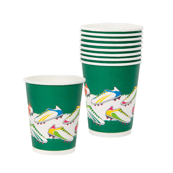 Recyclable Football Paper Cups - 8 Pack