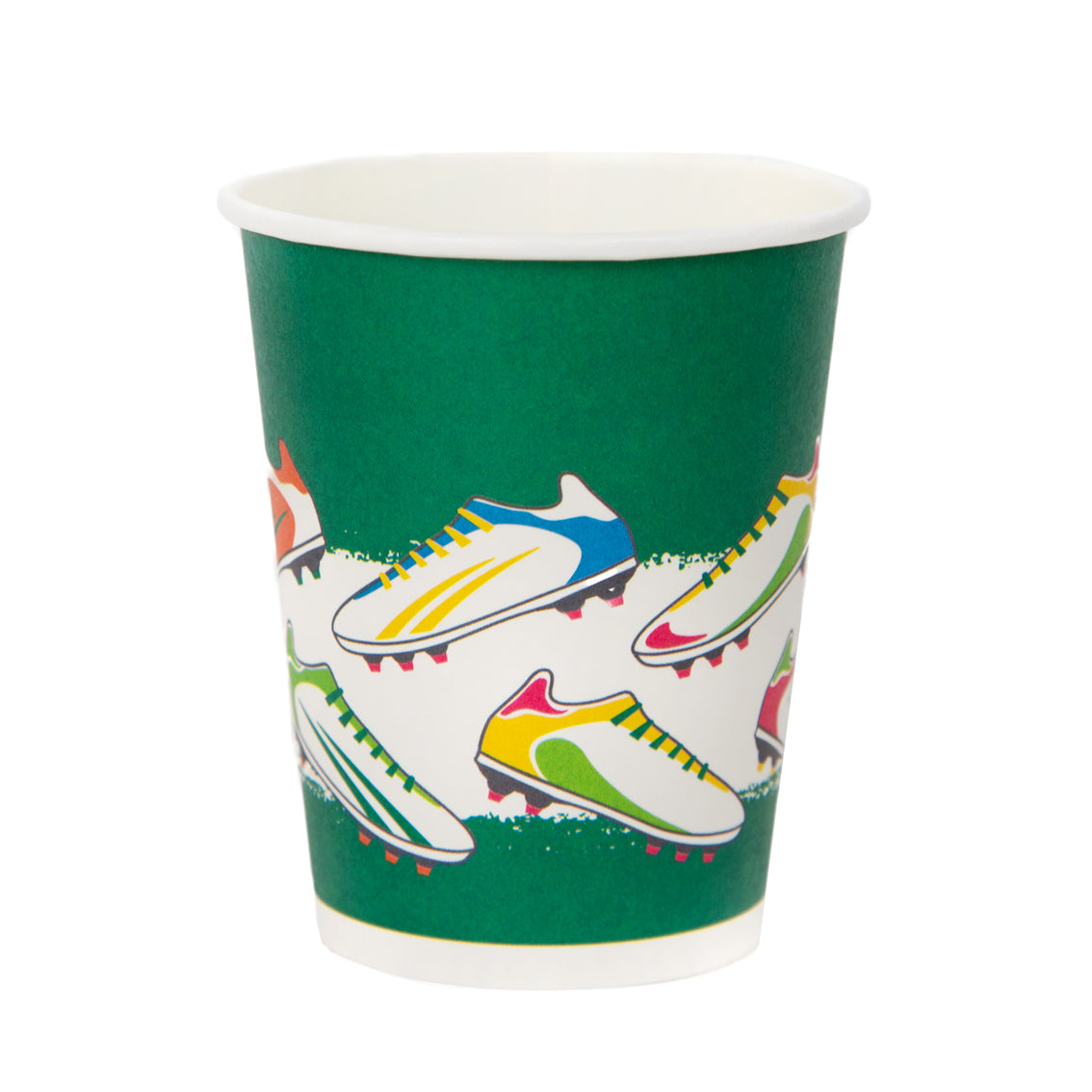 Recyclable Football Paper Cups - 8 Pack