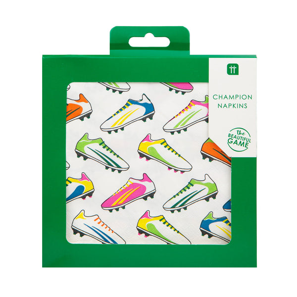 Recyclable Football Paper Napkins - 20 Pack