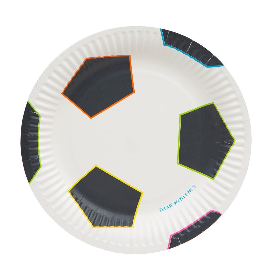 Recyclable Football Paper Plates - 12 Pack