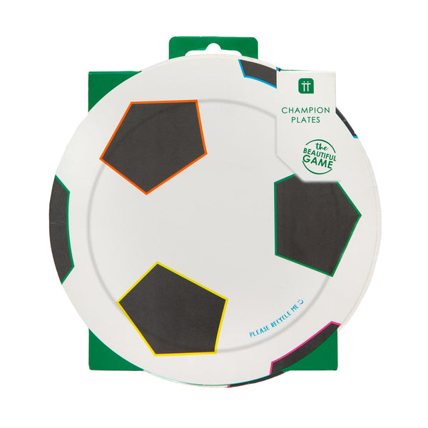 Recyclable Football Paper Plates - 12 Pack