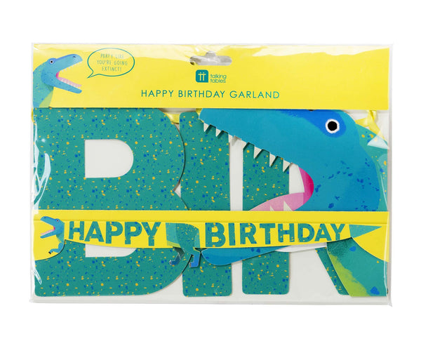Dinosaur Happy Birthday Garland
