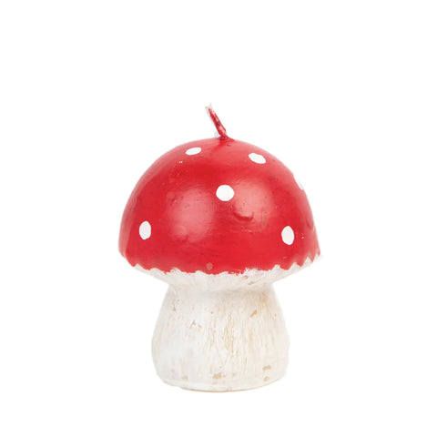 Small Red Mushroom Candle
