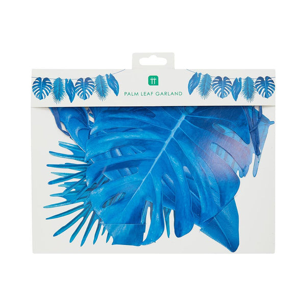 Blue Tropical Palm Leaf Garland