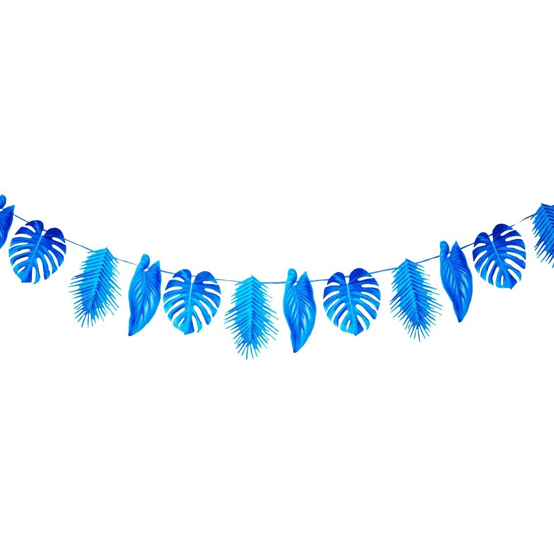 Blue Tropical Palm Leaf Garland