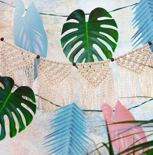 Pastel Tropical Palm Leaf Garland