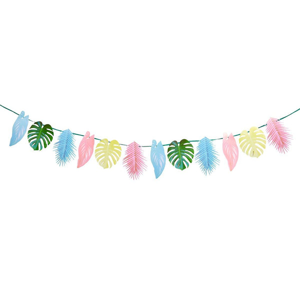 Pastel Tropical Palm Leaf Garland