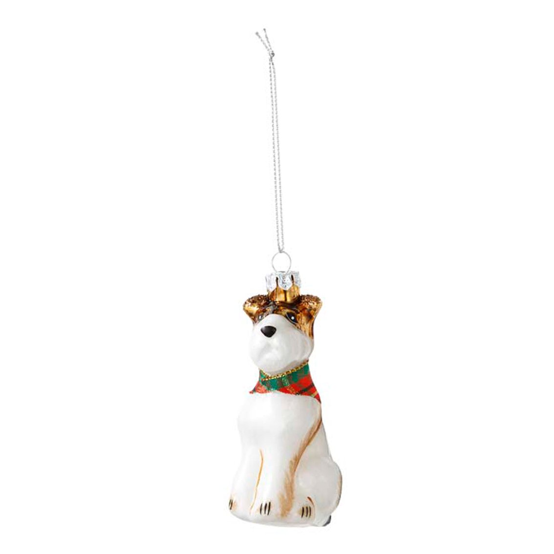 Scottie Dog Glass Tree Decoration
