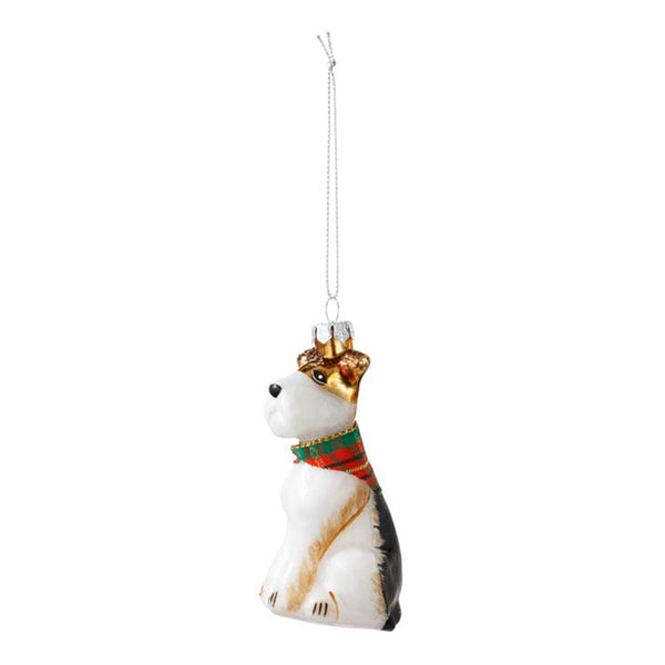 Scottie Dog Glass Tree Decoration