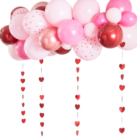 Pink Rose Gold And Red Balloon Arch Kit