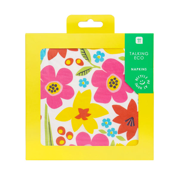 Floral Recyclable Paper Napkins