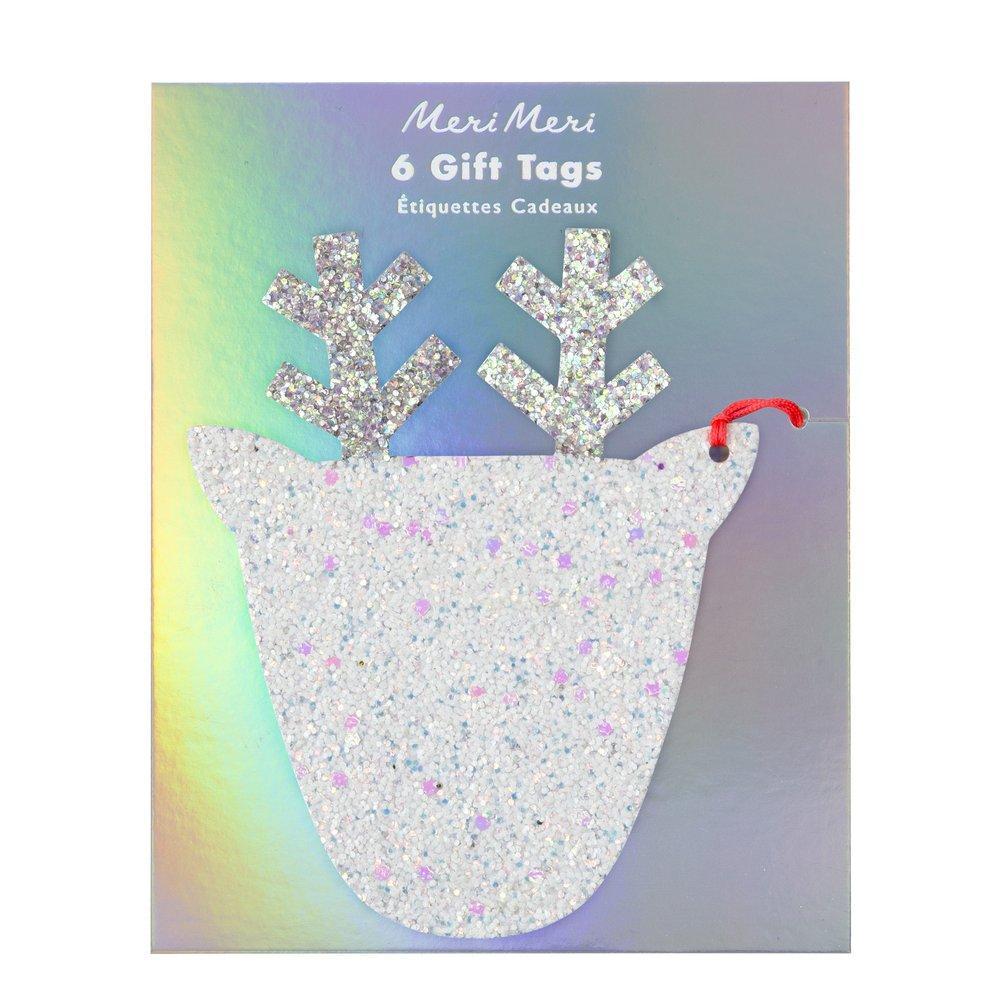 Reindeer Glitter Gift Tags