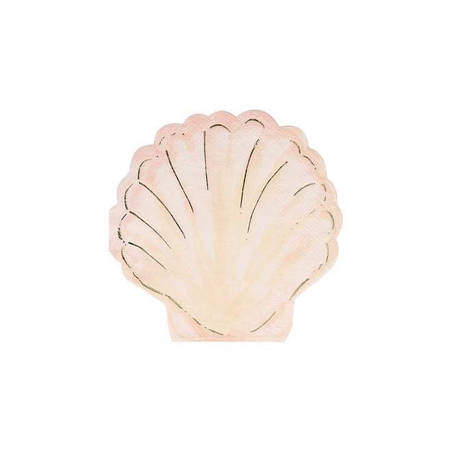 Watercolour Clam Shell Shaped Paper Napkins