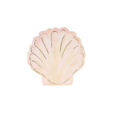 Watercolour Clam Shell Shaped Paper Napkins