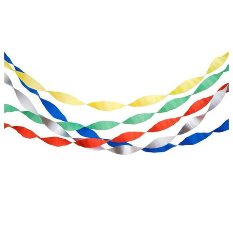 Multicoloured Crepe Paper Streamers