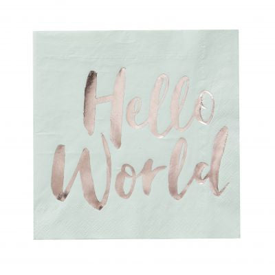 Hello World Paper Napkins