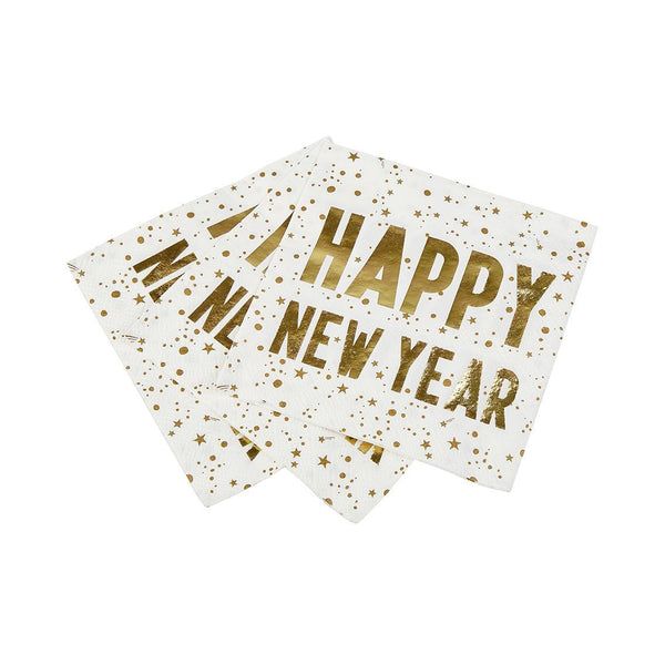 Happy New Year Cocktail Paper Napkins