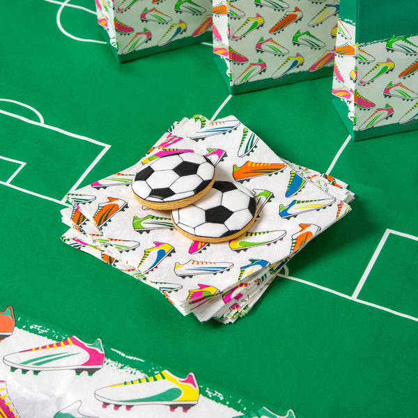 Recyclable Football Paper Napkins - 20 Pack