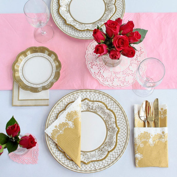 Party Porcelain Gold Paper Napkins