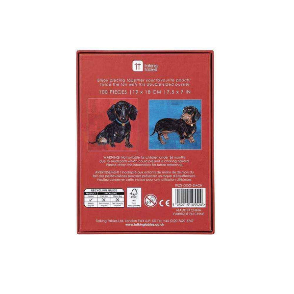Doubled Sided Dachshund Jigsaw Puzzle 100 Pieces