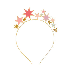 Pink Purple And Gold Glitter Star Headband