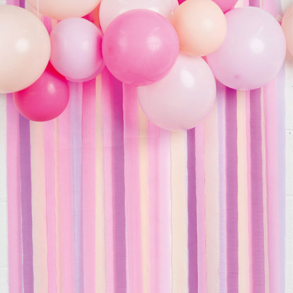 Pastel Pink And Purple Paper Streamers