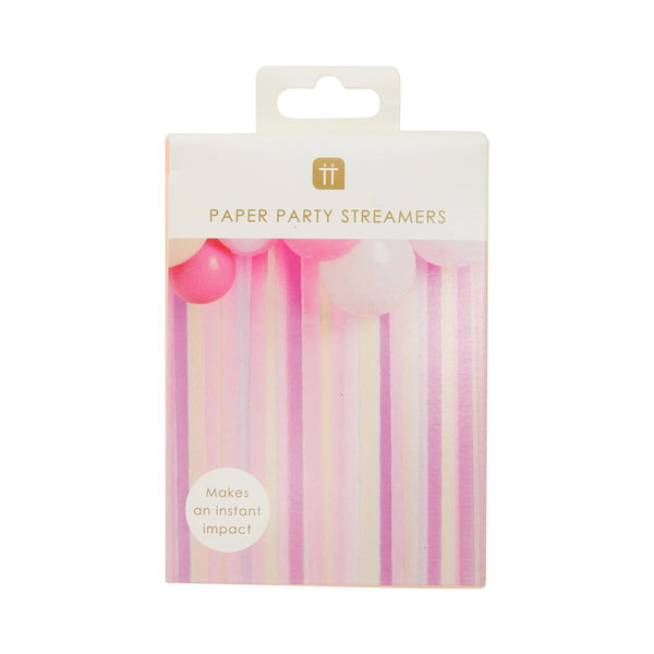 Pastel Pink And Purple Paper Streamers