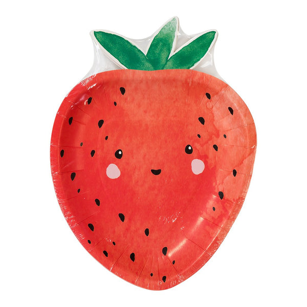 Strawberry Shaped Paper Plates