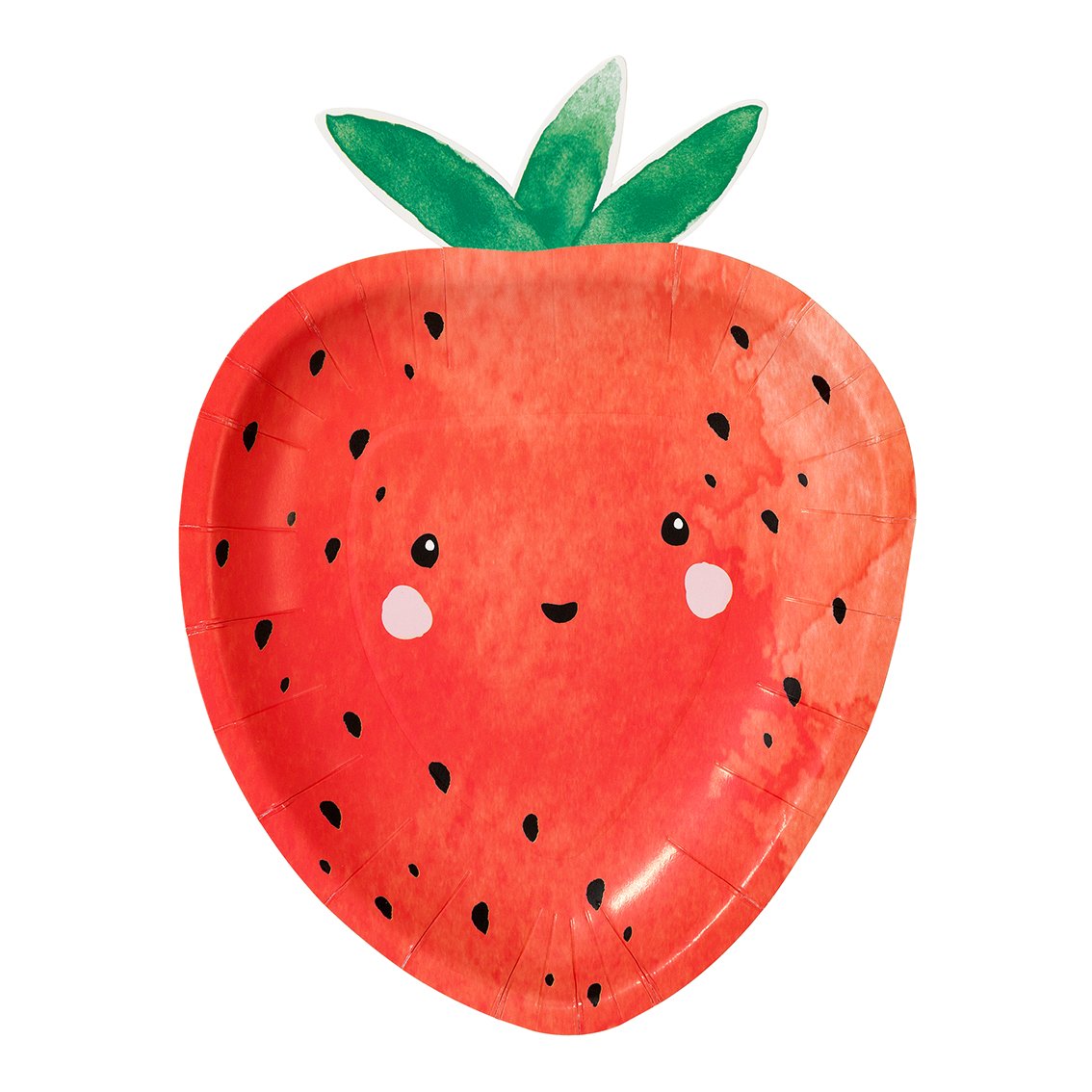 Strawberry Shaped Paper Plates