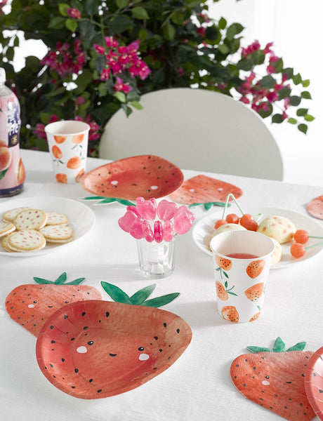 Strawberry Shaped Paper Plates