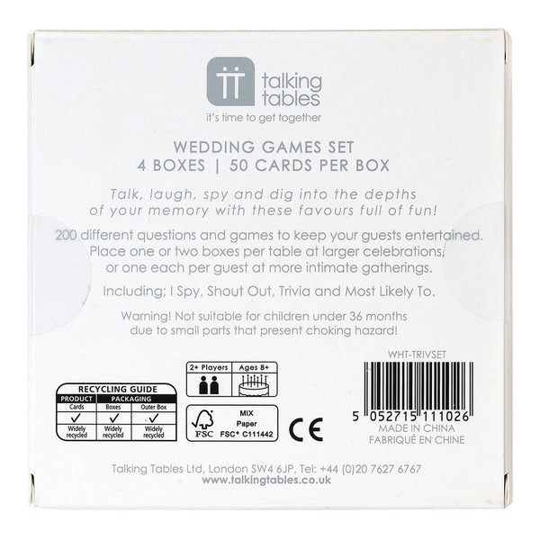 Wedding Trivia Games Set (4 pack)