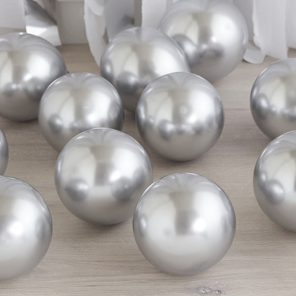Silver Chrome 5 Inch Balloons